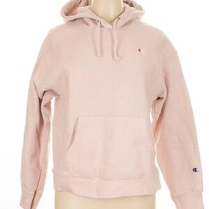 CHAMPION REVERSE WEAVE BETTER THAN EVER HOODED SWEATSHIRT SIZE L PINK cotton